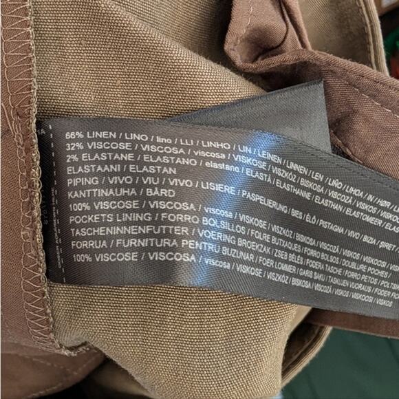 NWT Mango MNG Selection Orchid Seamless Linen Blend Straight Leg Pants, size 4 - Picture 10 of 11